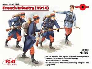 ICM Models 1/35 WWI French Infantry 1914 (4) ICM35682-NEW - Picture 1 of 1