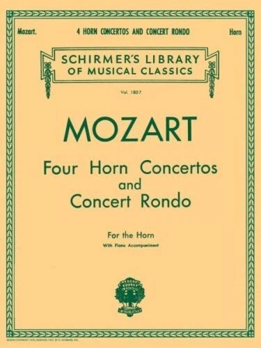 Mozart Four Horn Concertos and Concert Rondo French Horn and Piano 050261880 - Image 1 of 1