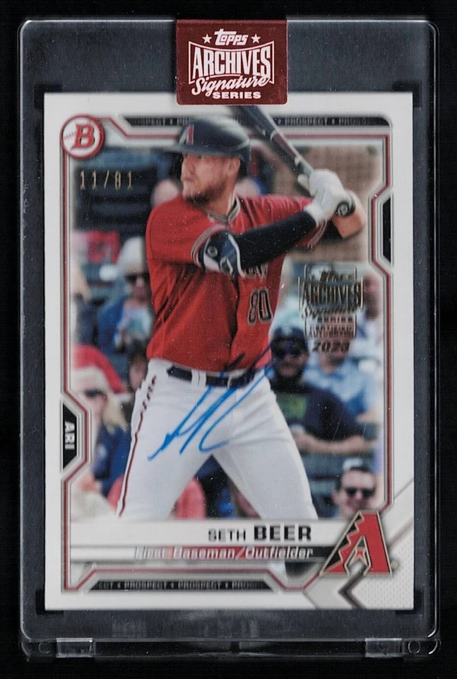 2023 Topps Archives Signature Series Autograph 2020 Bowman Seth Beer 11/81 - Image 1 of 1