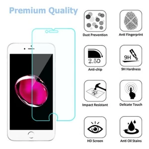 For Apple iPhone SE 2nd Gen Premium Tempered Glass Screen Protector Guard 2.5D - Picture 1 of 7