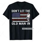 DON'T LET THE OLD MAN IN Vintage Amerykańska flaga T-shirt Miłośnik muzyki Gitara Koszulka