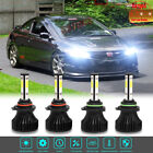 For 2006-2011 Honda Civic 2Dr Coupe 4x 6000K Led Headlight Conversion Bulbs Kit