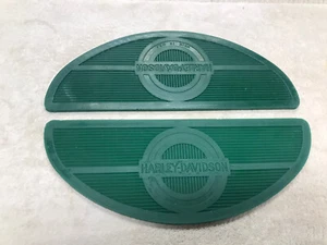 Harley Half Moon Footboard Mat Knucklehead Panhead Flathead 1940-1965 Green - Picture 1 of 4