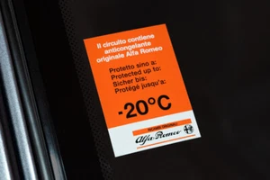 Adesivo "Anticongelante -20° C" Vetrofania Antigelo per Alfa Romeo Alfetta 90 75 - Imagen 1 de 2