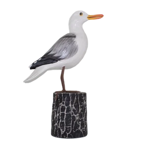 Möwe auf Duckdalbe 27x11x35 cm 2563 Deko Unikat für Drinnen & Draußen  - Bild 1 von 3