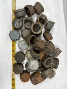 Lot of 23 1-1/4" Galvanized + Plain NPT Threaded Pipe Caps Made in USA - Picture 1 of 1