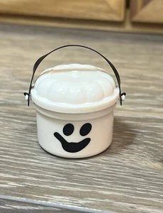 Doll Size Trick Or Treat Bucket, White Ghost - Picture 1 of 5