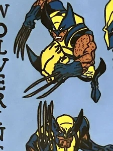 Traje Wolverine Amarillo Azul Arte de Pared Pintura Cómic Original 14x11 X-MEN - Imagen 1 de 5