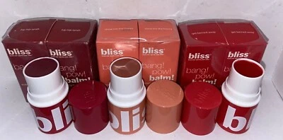 Juego de 2 bálsamo labial tintado Bliss Bang Pow 0,11 oz nuevo en caja Foto 1 de 4