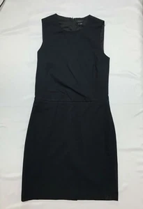Abito donna Theory senza maniche finto collo tubino incrociato nero taglia 4 - Foto 1 di 5