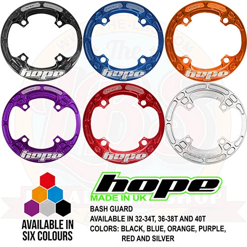 Hope Bash Guard 4 Bolt 104mm BCD - 32-34T 36T-38T 40T - All Colors - Brand New - Image 1 of 1