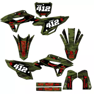 2022-2024 CRF 250 RX APACHE Green Senge Graphics Kit Compatible with Honda - Picture 1 of 10
