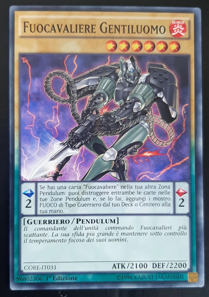 FUOCAVALIERE GENTILUOMO in Italiano CORE-IT031 Comune  YUGIOH - Immagine 1 di 1