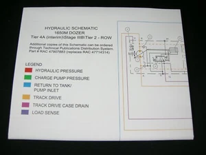 CASE 1650M Hydraulic Schematic Diagram Tier 4A Crawler Dozer Bulldozer - Picture 1 of 1