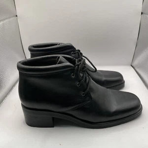 MARKON women’s ankle boots size 8.5 M black leather VTG Y2K - Picture 1 of 8