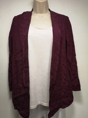 Oasis Purple Long Sleeve Cardigan / Jacket - Size 10 (381) - Image 1 of 4