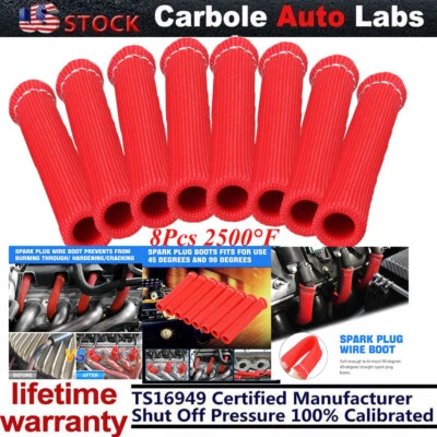 8 Bujías Protector de Bota 2500° Bujía Manga Térmica Cubiertas de Cable Cabezal Bota Foto 1 de 4