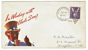 Washington Connecticut Sherman No. 3710 Minkus1942 cachet cover with Scott 905 - Picture 1 of 1
