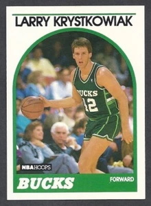 1989-90 NBA HOOPS #258 - LARRY KRYSTKOWIAK MILWAUKEE BUCKS RC - Picture 1 of 2