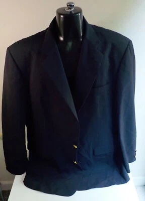BOBBY JONES 100% Wool Navy 2 Gold Button Blazer SZ 48L in USA - Imagem 1 de 4