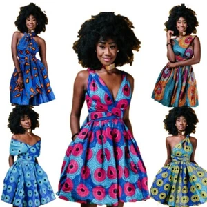Women's Printed African Dress - Picture 1 of 21