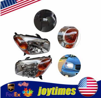 Pair Front Halogen Headlights Headlamps For Toyota RAV4 2004-05 Left+Right Side - Imagem 1 de 4