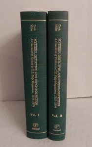 MYSTERY, DETECTIVE, ESPIONAGE FICTION IN US PULP MAGs; Cook & Miller-1988 2 Vols - Picture 1 of 8