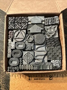 Printing Blocks “ Lead Ornamental Borders Dingbats” Variety of Designs #9 - Picture 1 of 13