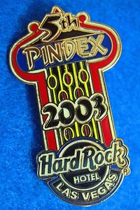 LAS VEGAS HOTEL 5th PINDEX COLLECTING EVENT 2003 NEON SIGN Hard Rock Cafe PIN - Picture 1 of 1