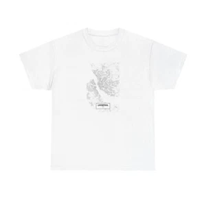 Liverpool Map Unisex Heavy Cotton Tee - Casual Cool Graphic Shirt - Bild 1 von 5