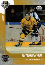 2022-23 Nottingham Panthers Hockey Matthew Myers Trading Card EIHL
