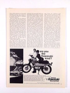 1967 Kawasaki 250cc Samurai SS Street Scrambler Motorcycle Print Ad - Picture 1 of 2