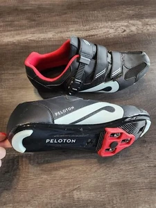 Peloton Cycling Shoes Men's Size 46 Black And White With Cleats PL-SH-02 - Picture 1 of 2
