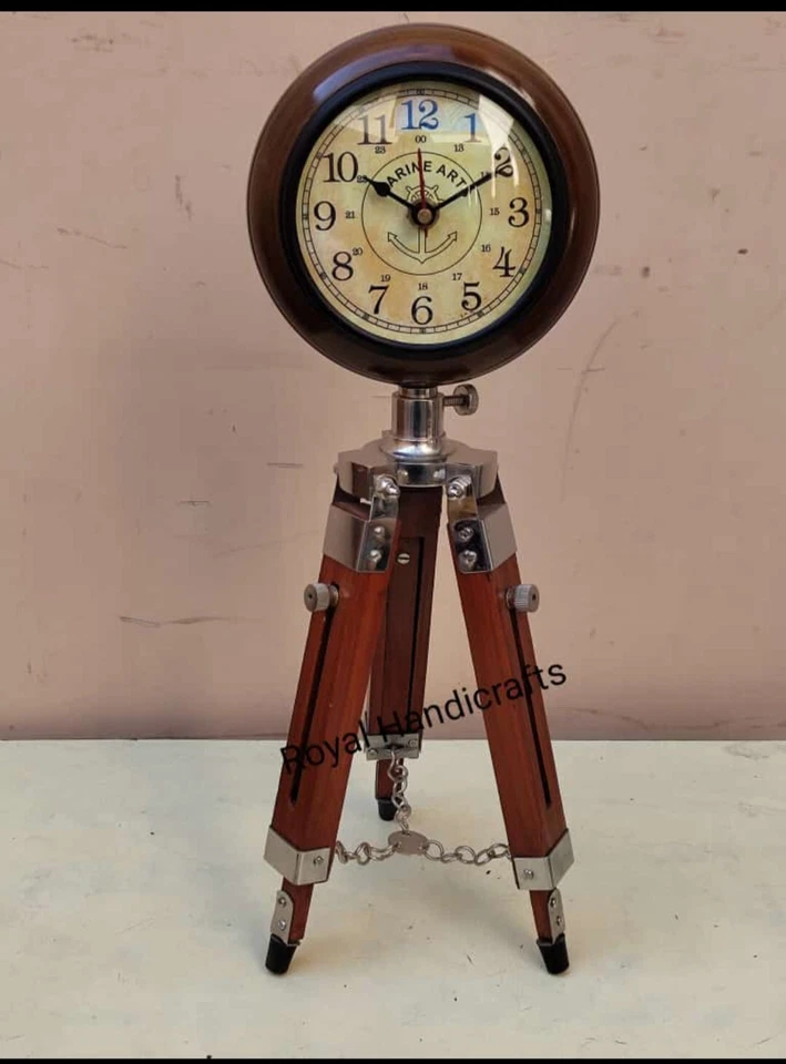 Victoria Anchor Clock Marine Art Clock With Tripod  - Image 1 of 1