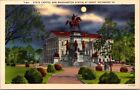 Richmond Virginia State Capitol and Statue VTG Linen Postcard Unposted A12