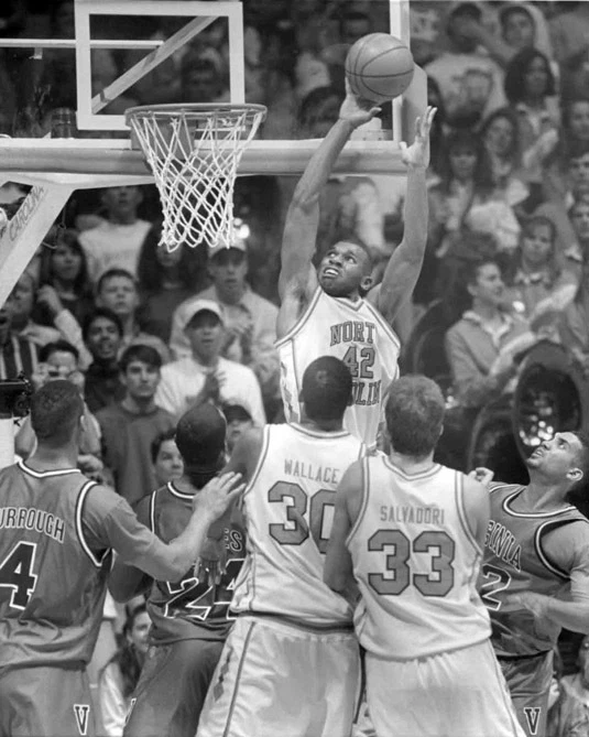 North Carolina Tar Heels JERRY STACKHOUSE Glossy 8x10 Photo Basketball Print - Image 1 of 1