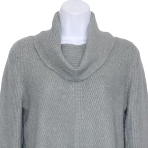 Tahari Tunic Sweater Womens M Green Acrylic Blend Cowl Neck Long Sleeve Casual - Picture 1 of 13