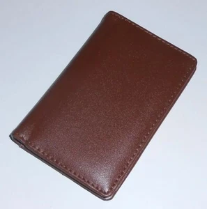 SPEICHERMEDIENKARTENHALTER GELDBÖRSE KUNSTLEDER BRAUN (4,25"" X 5,63"" GEÖFFNET) - Bild 1 von 3
