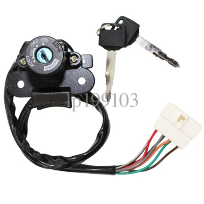 Motorcycle Ignition Switch Key For Kawasaki Ninja 250R EX250 2008-2012 2009 2010 - Image 1 of 4