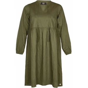 ZOEY Kleid Cecilia Leinenmix 48 (M) grün oliv A-Form - Bild 1 von 2