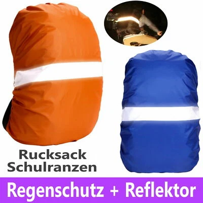 Regenschutz Rucksack Schulranzen Reflektor 35L Überzug Schutzhülle Regenhülle - Bild 1 von 4