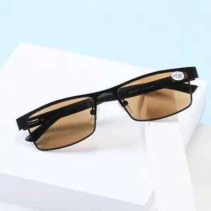 Gafas de sol plegables de media montura gafas de lectura tintadas lectores hombres mujeres +100-400 - Imagen 1 de 9