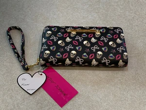 Pulsera Betsey Johnson Cuero Sintético Negra Nueva con Etiquetas - Imagen 1 de 6