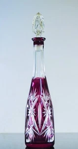 ART DECO CARAFE DECANTER LIQUEUR EN CRISTAL COULEUR LILA BY SAINT LOUIS - Bild 1 von 16