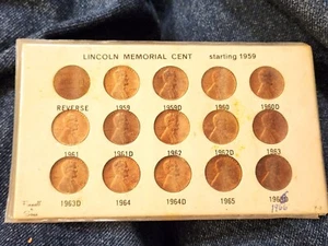 Lincoln Memorial Cent zecca collezione completa dal 1959 al 1966 - sigillato - Foto 1 di 2