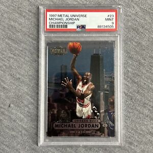 1997 SkyBox Metal Universe #23 Michael Jordan Championship PSA 9 MINT