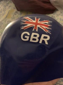 Team GB GBR Great Britain Speedo Swim Cap Olympic Rubber Bullet HARD DOME - Picture 1 of 4