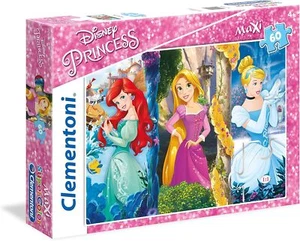 Clementoni-26416-Supercolor Puzzle for children-Princess-60 Maxi Pieces-Disney,  - Picture 1 of 3