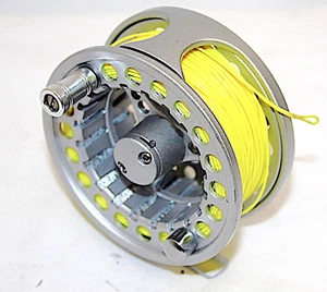 3.1/4" BRYTEC" LARGE ARBOUR TROUT fly FISHING reel WITH ORVIS WF-4FLINE V/F (161 - Picture 1 of 9