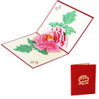 3D for Up Greeting Cards Peony Birthday Valentine Mother Day Christmas